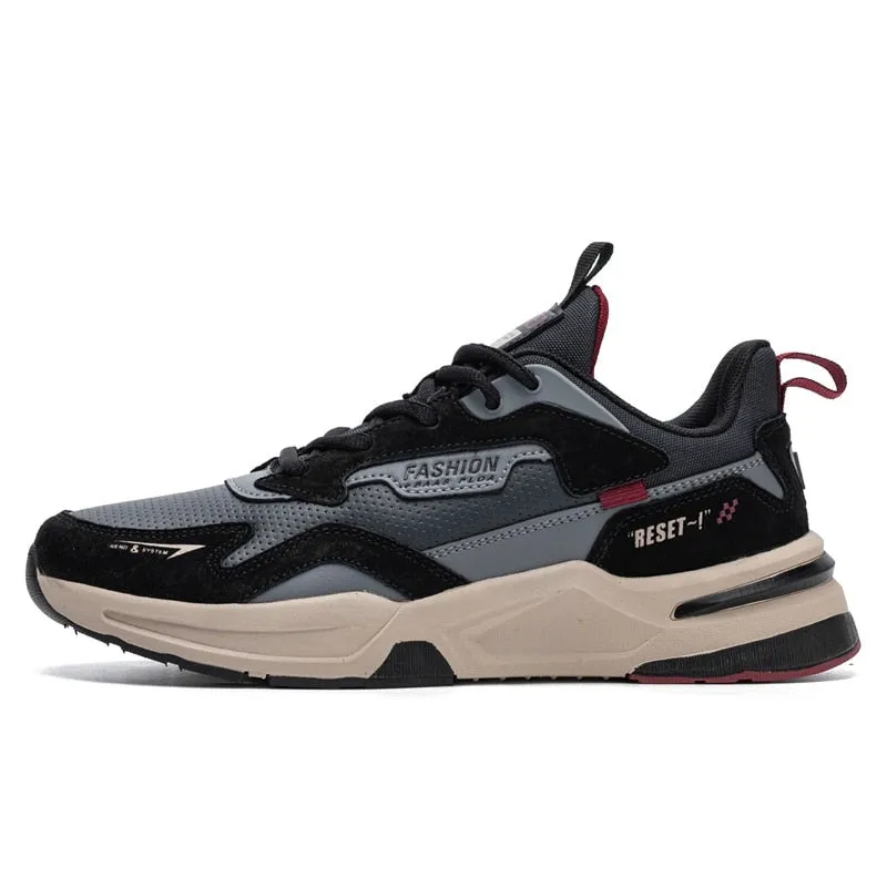 Leather men's walking shoes lightweight waterproof comfortable shoes running shoes