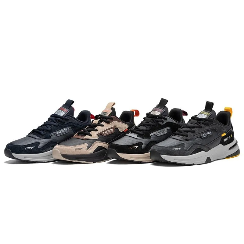 Leather men's walking shoes lightweight waterproof comfortable shoes running shoes