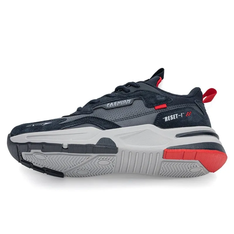Leather men's walking shoes lightweight waterproof comfortable shoes running shoes
