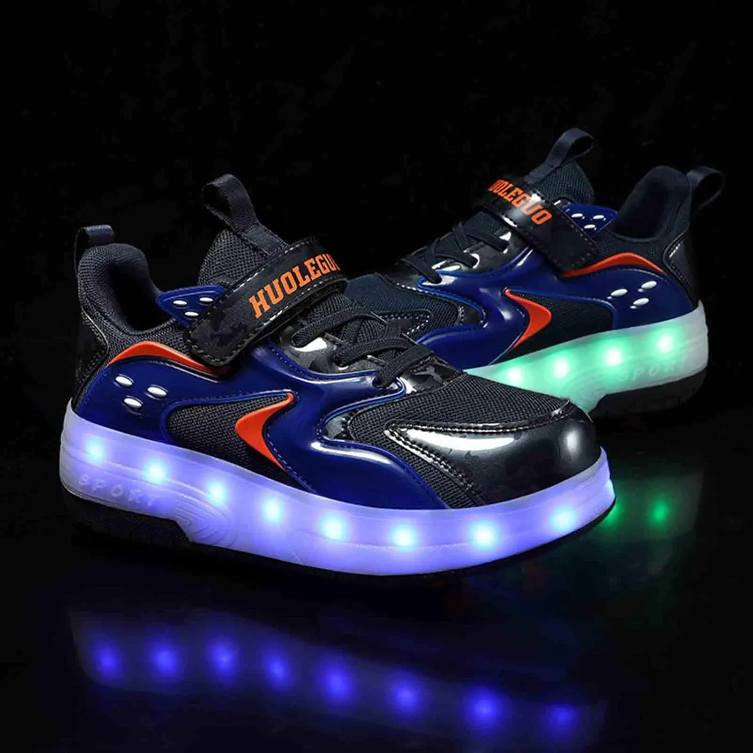 LED Light Up Kids Roller Skate Shoes with 2 Wheel, Sneakers for Boys Girls Birthday Thanksgiving Christmas Day