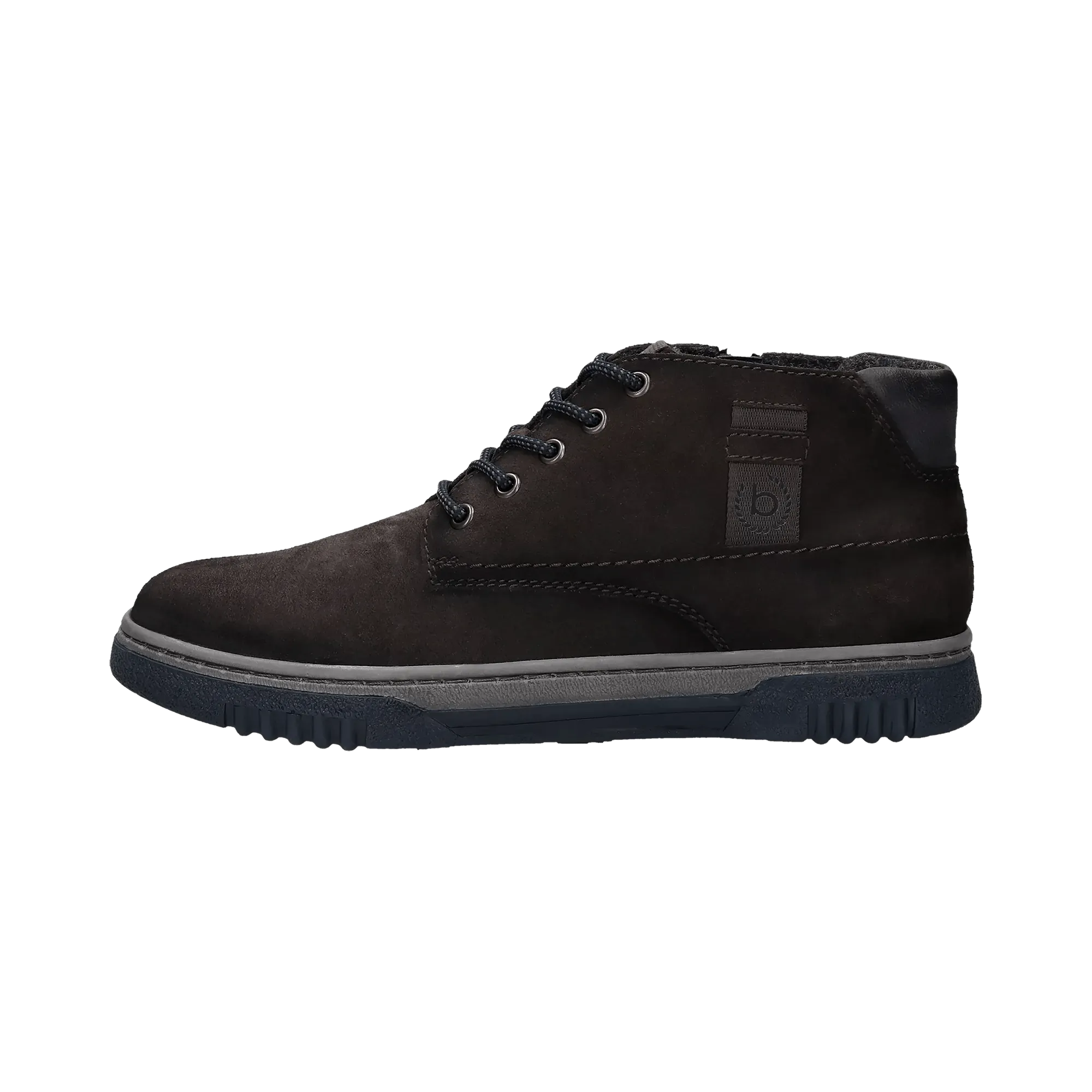 Leder Schnürstiefel dunkelgrau