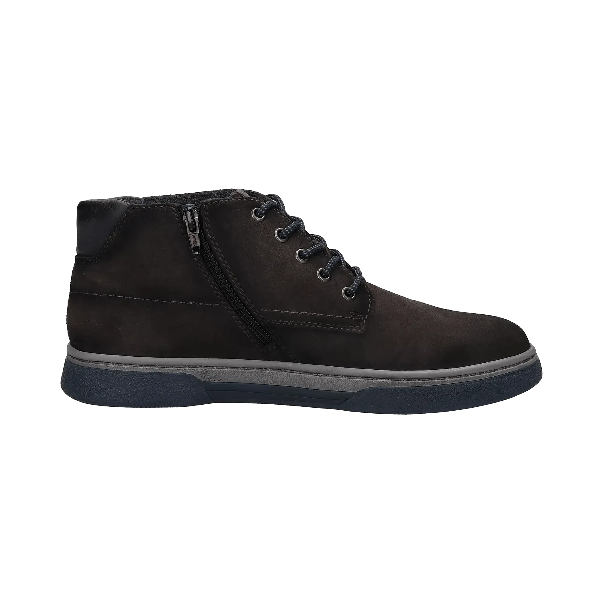 Leder Schnürstiefel dunkelgrau