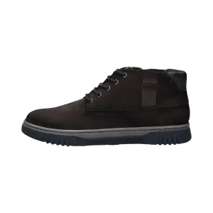 Leder Schnürstiefel dunkelgrau
