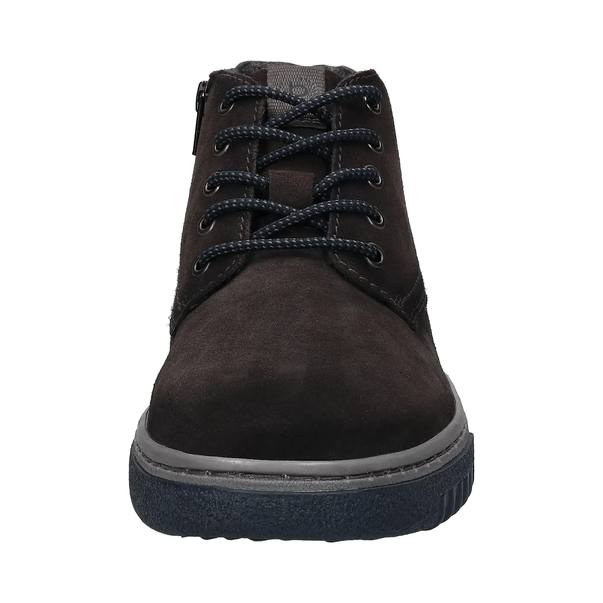 Leder Schnürstiefel dunkelgrau