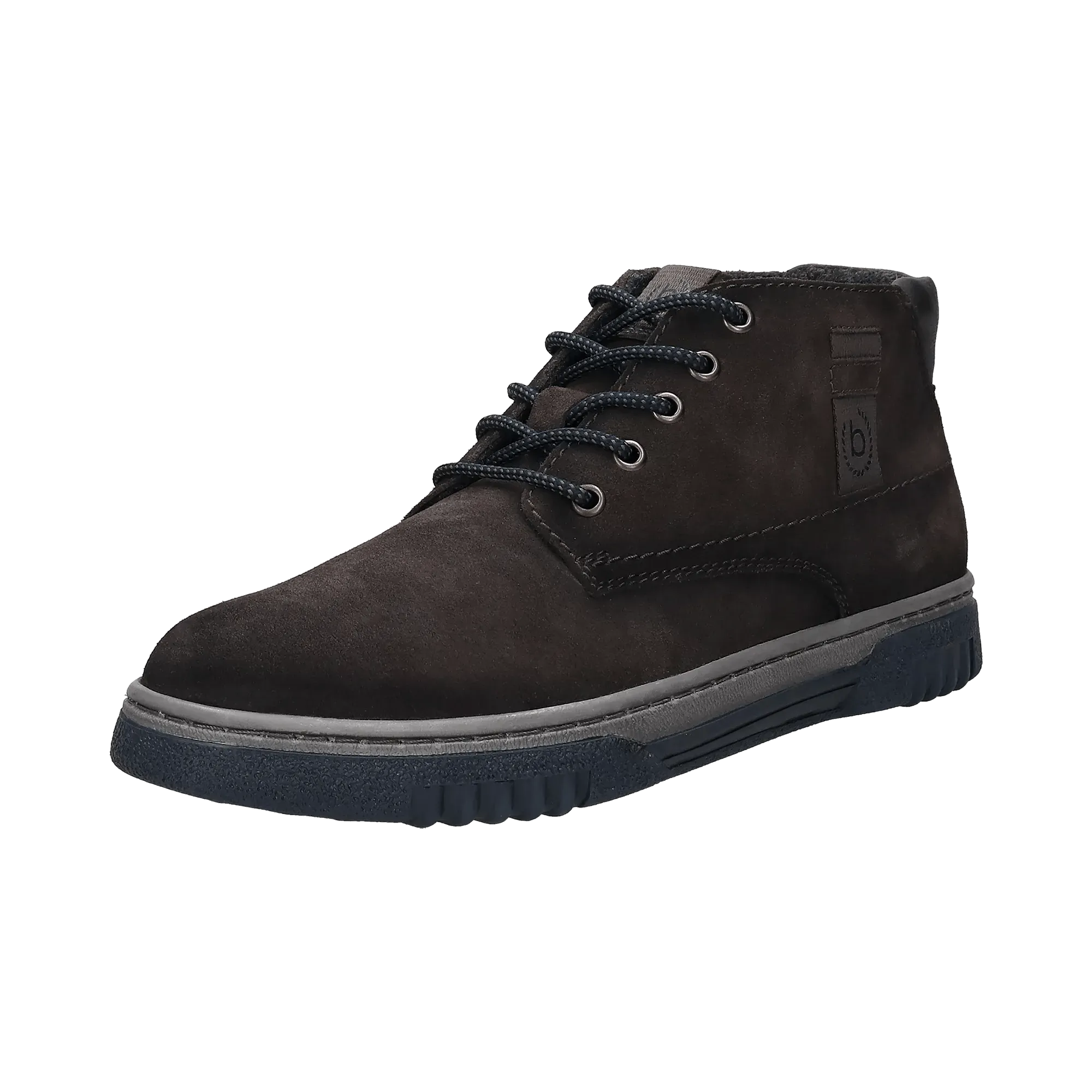 Leder Schnürstiefel dunkelgrau