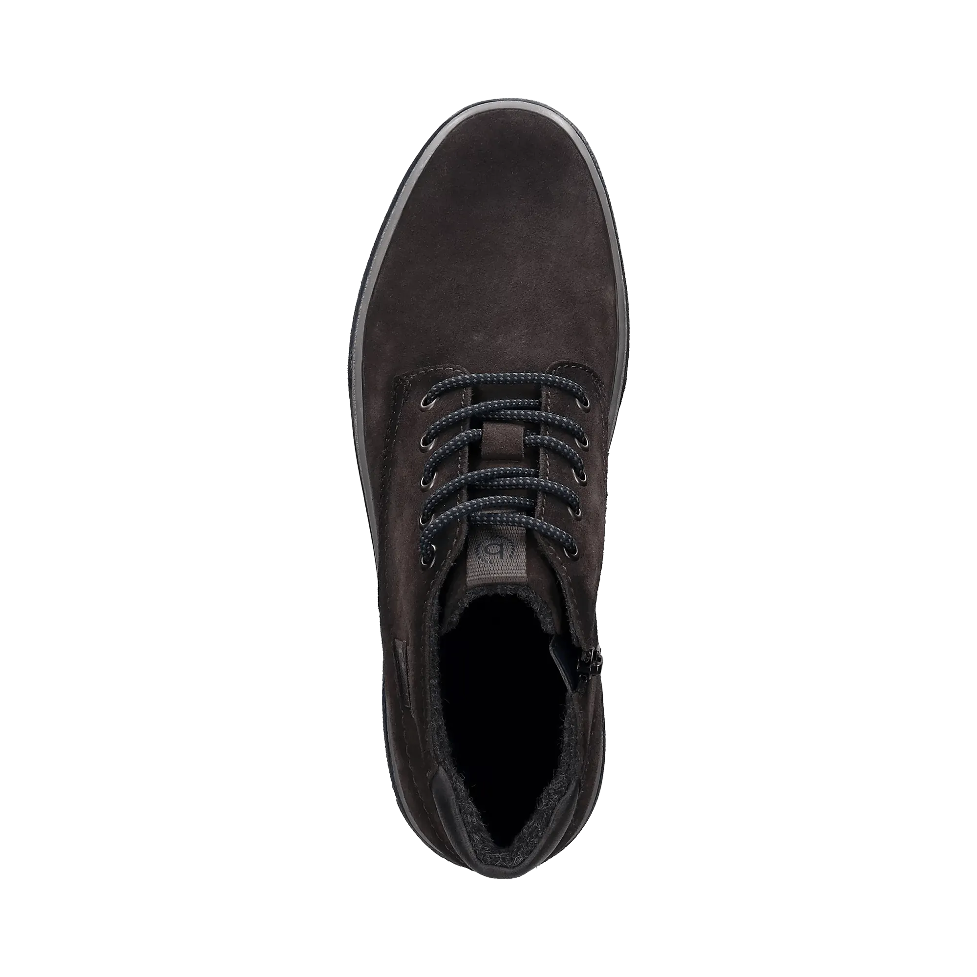 Leder Schnürstiefel dunkelgrau