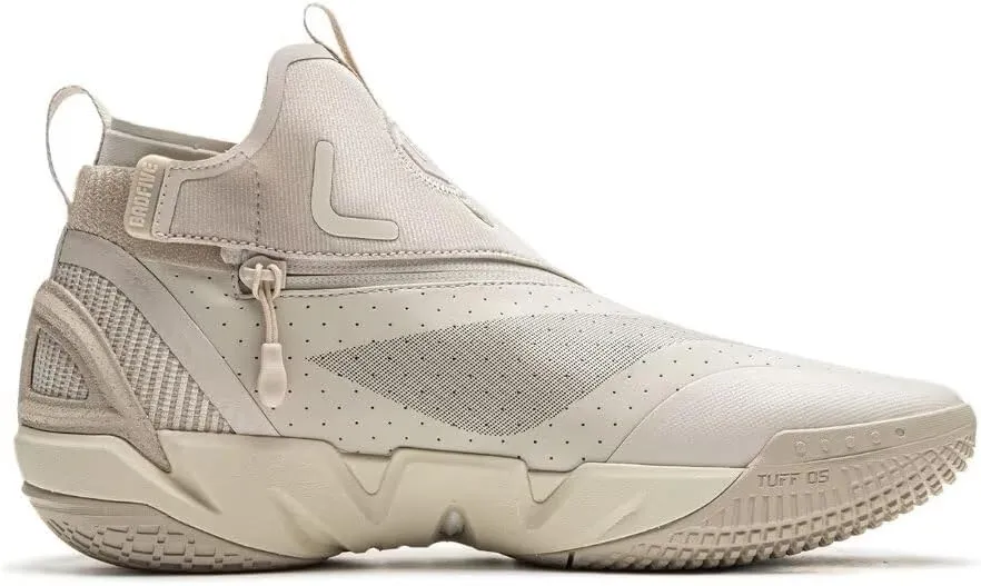 LI-NING BADFIVE Men's Reflective Lightweight High Rebound Mid Top Basketball Outdoor Shoes ABFU031