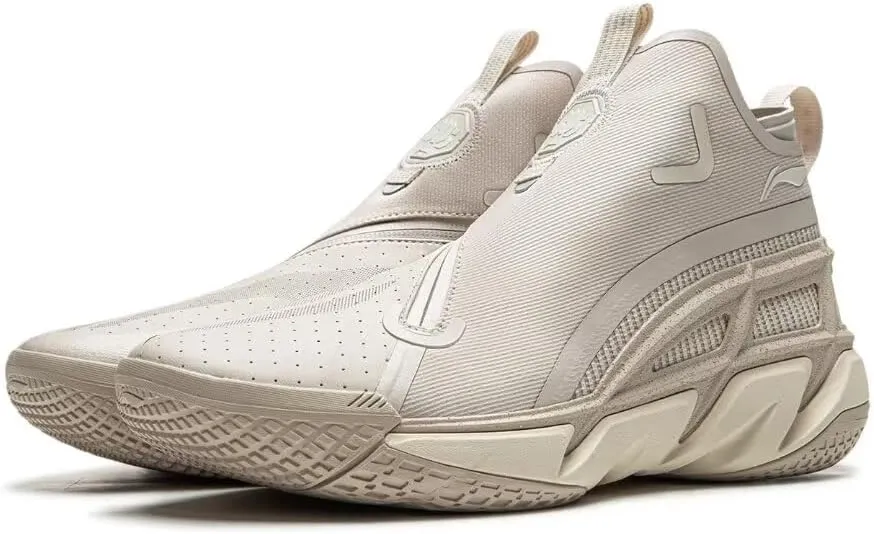 LI-NING BADFIVE Men's Reflective Lightweight High Rebound Mid Top Basketball Outdoor Shoes ABFU031