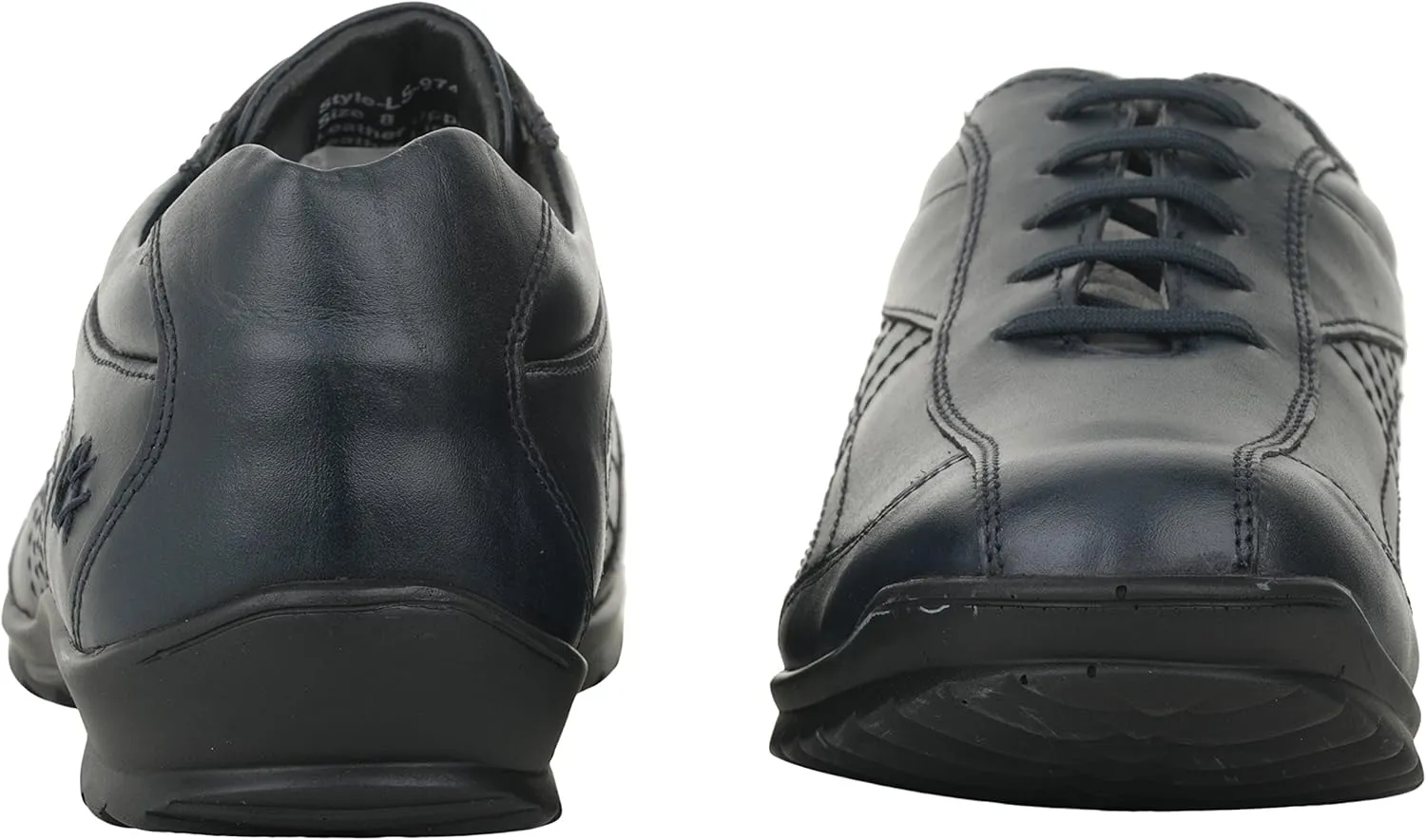 LIBERTYZENO Mens Genuine Leather Adults Cushioned Casual Lace Up Shoes for Prom Graduation