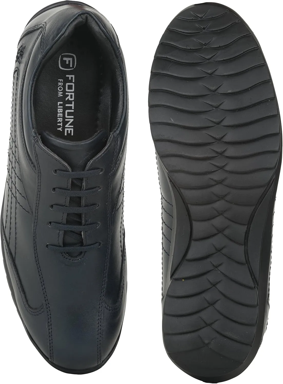 LIBERTYZENO Mens Genuine Leather Adults Cushioned Casual Lace Up Shoes for Prom Graduation