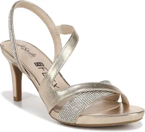 Lifestride Women's Mia Glitz Strappy Heeled Dress Sandal