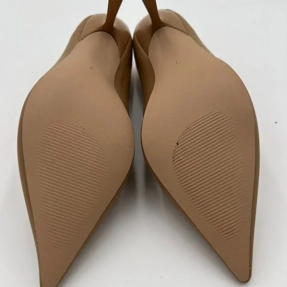 Light Brown Classic V-Cut Closed Pointed Toe High Heels Pumps Dress Shoes
