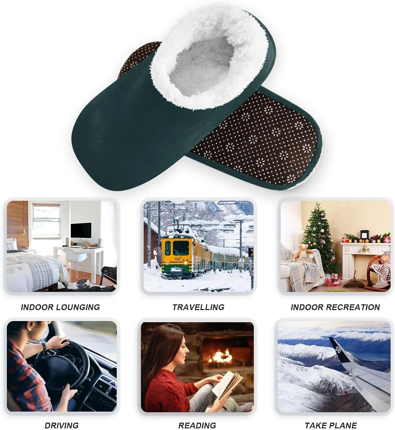 Light Navy Blue House Slippers Non-Slip Soft Bed Slippers for Indoor Hotel