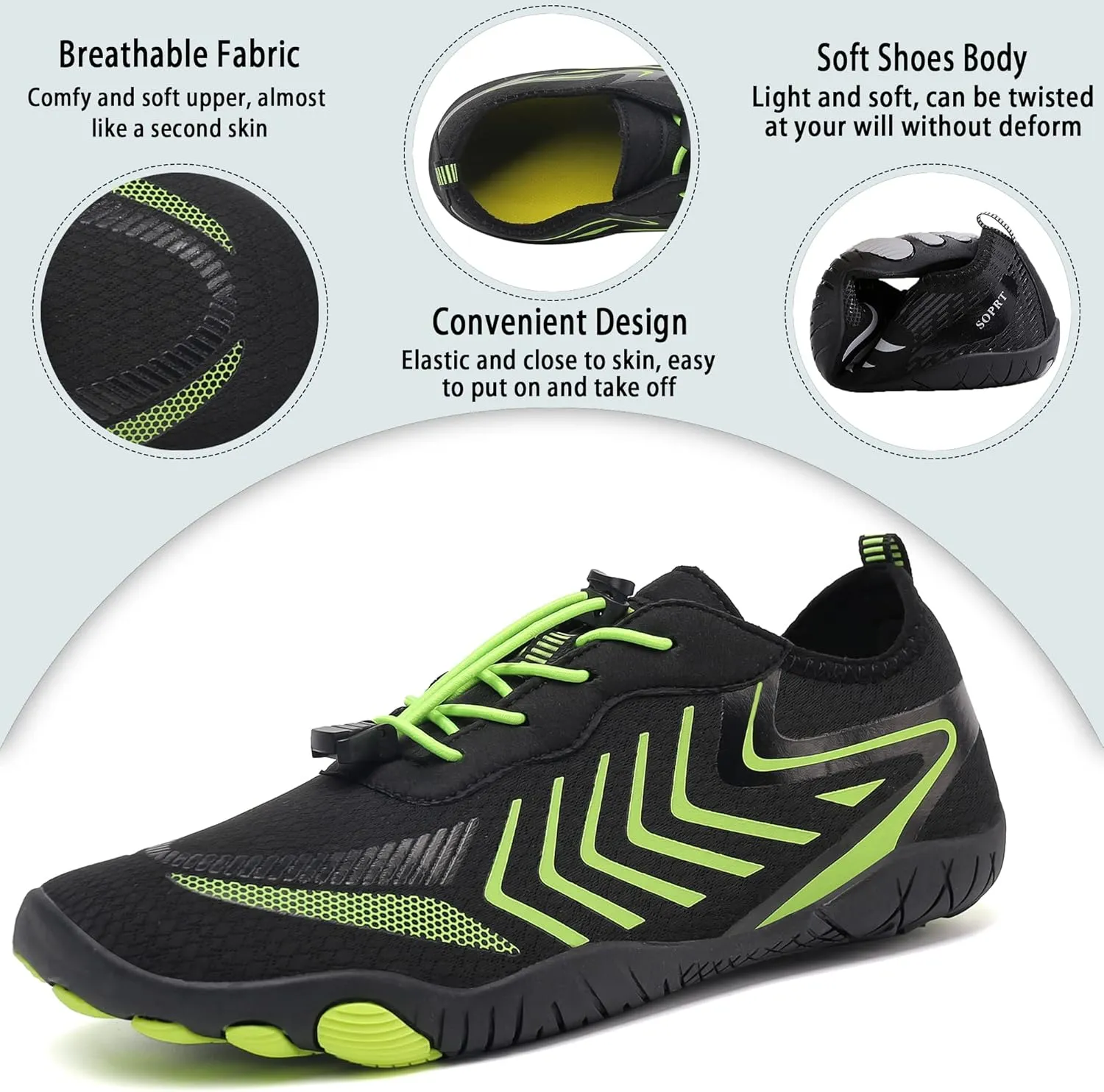 Lightweight Comfortable Water Shoes for Men Women Barefoot Quick Dry Aqua Shoes Outdoor Beach Shoes for Diving Walking Boating Swimming Surfing Yoga