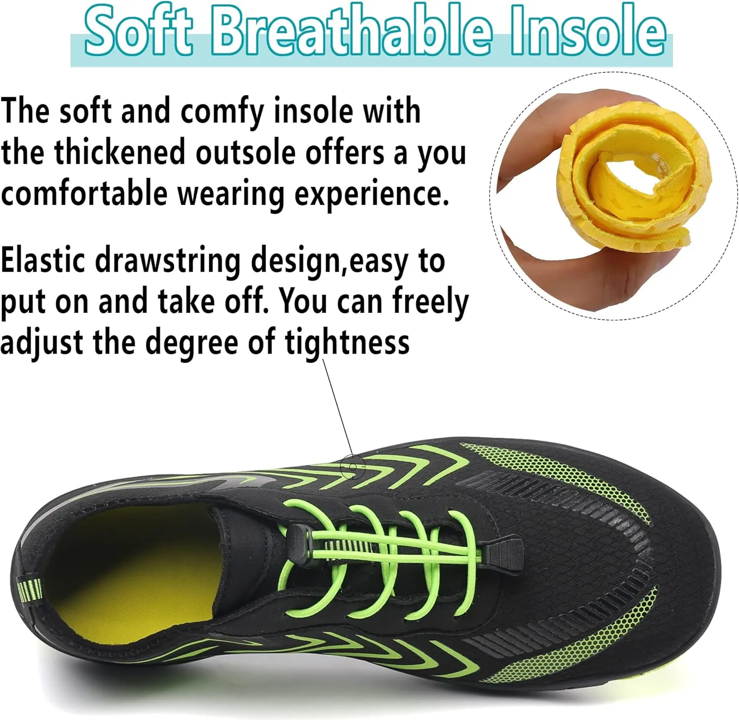Lightweight Comfortable Water Shoes for Men Women Barefoot Quick Dry Aqua Shoes Outdoor Beach Shoes for Diving Walking Boating Swimming Surfing Yoga