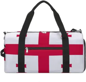 Lightweight Georgia Flag Sports Duffel Bag for Men Women Shoe Compartment