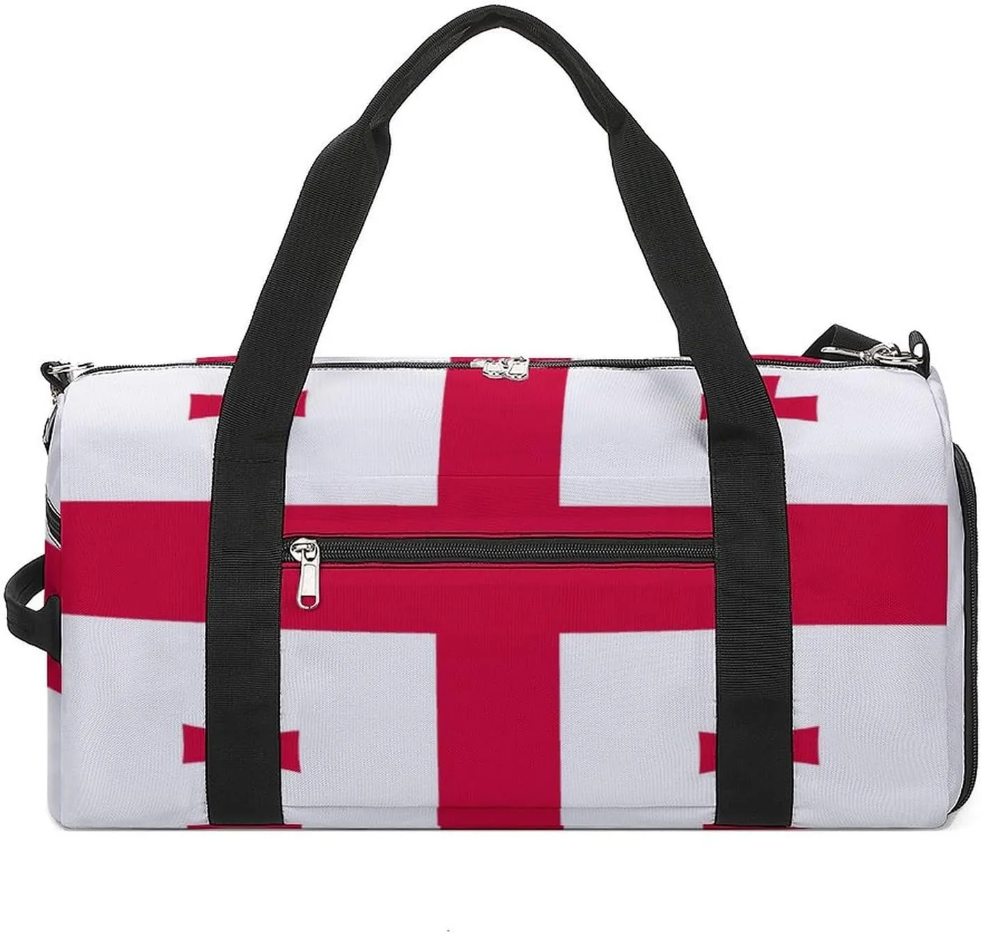 Lightweight Georgia Flag Sports Duffel Bag for Men Women Shoe Compartment