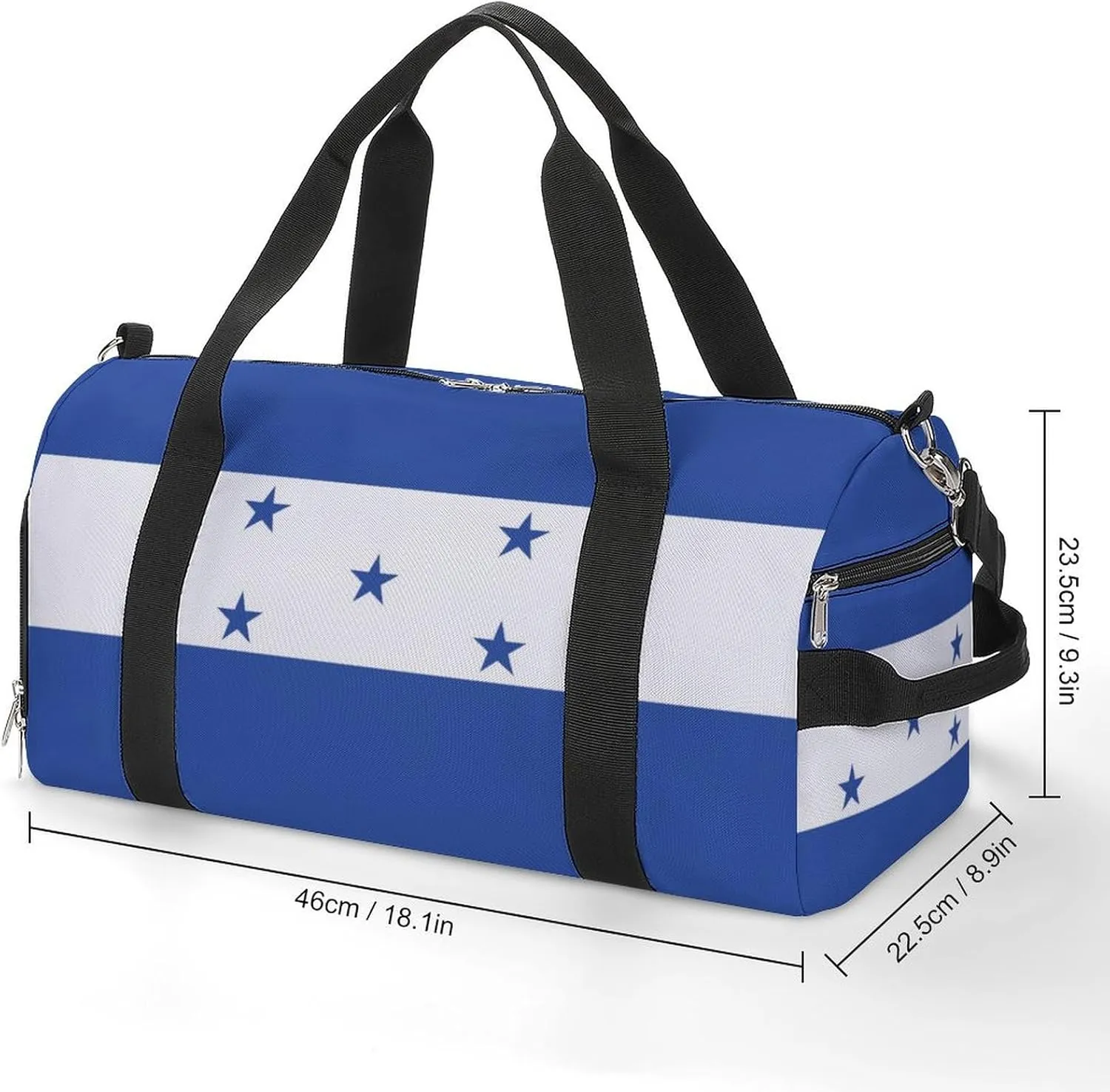 Lightweight Honduras Flag Duffel Bag for Boys Girls with Wet Pocket Gym Tote