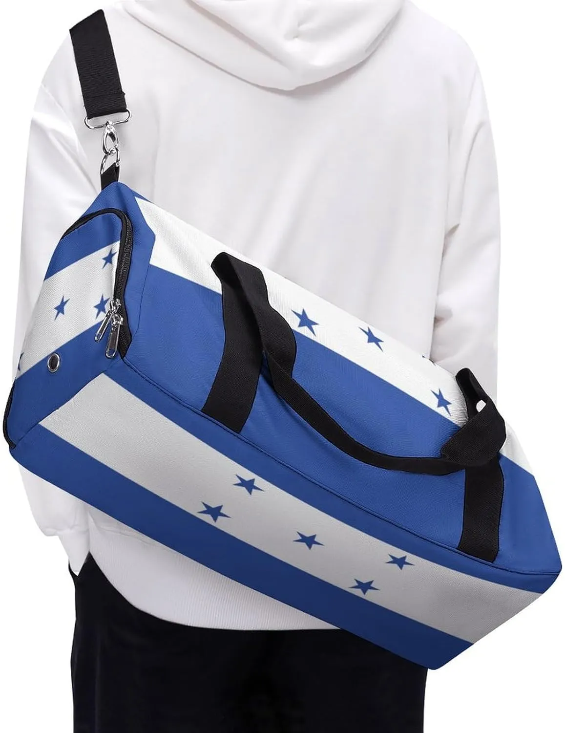 Lightweight Honduras Flag Duffel Bag for Boys Girls with Wet Pocket Gym Tote
