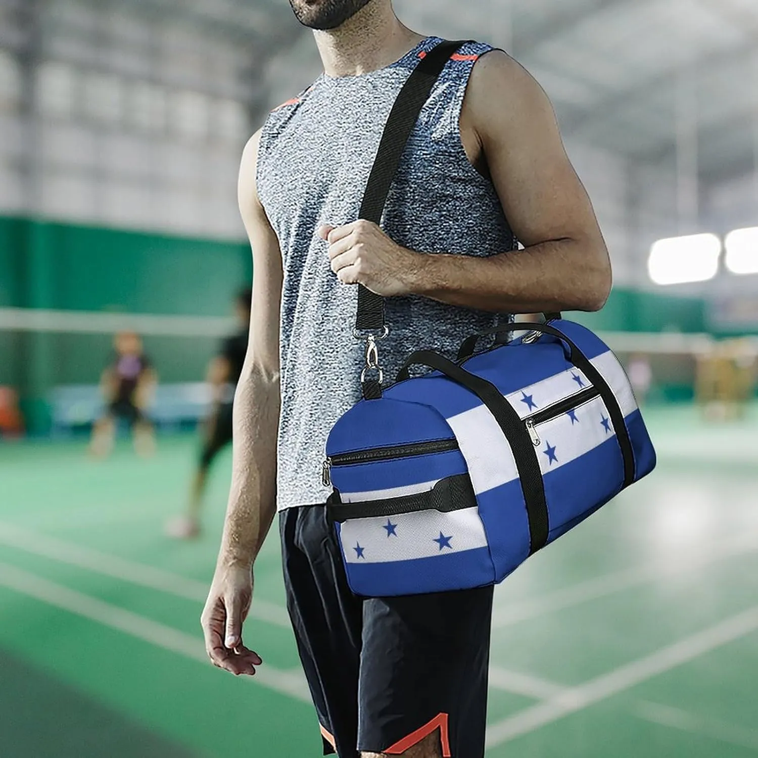 Lightweight Honduras Flag Duffel Bag for Boys Girls with Wet Pocket Gym Tote