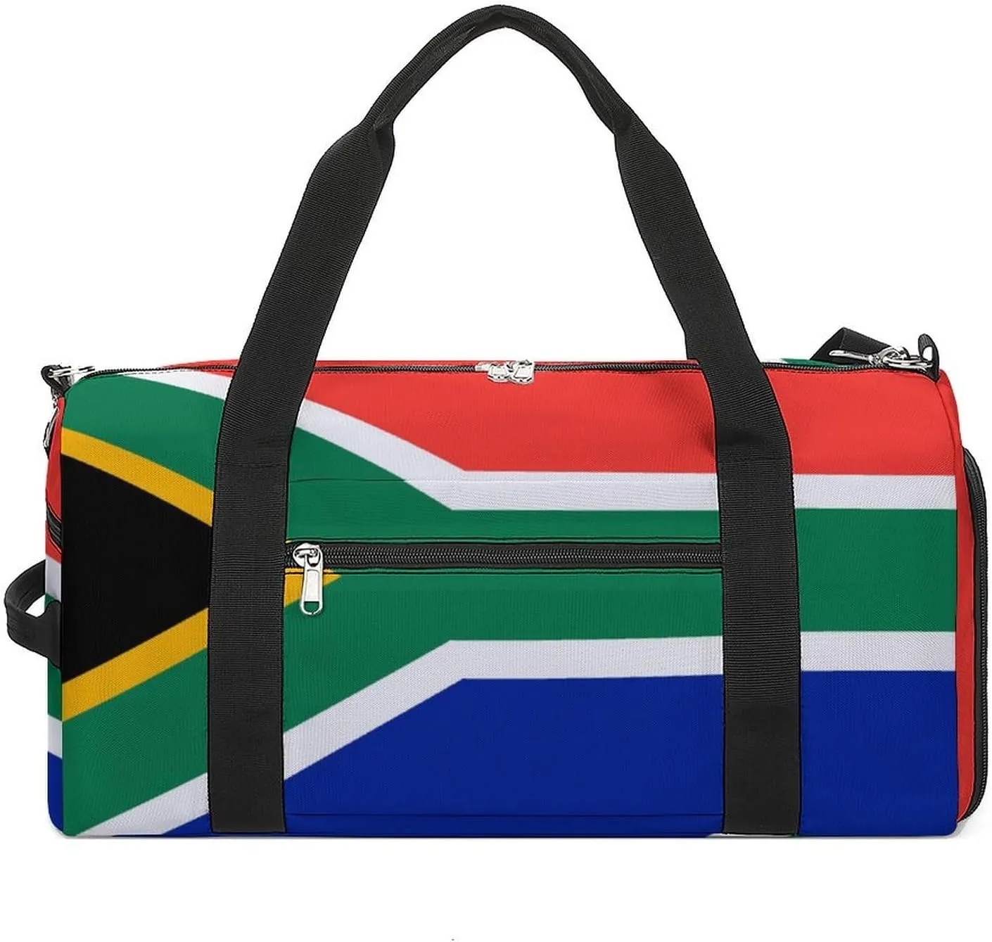 Lightweight South African Flag Sports Duffel Bag for Men Women Shoe Compartment