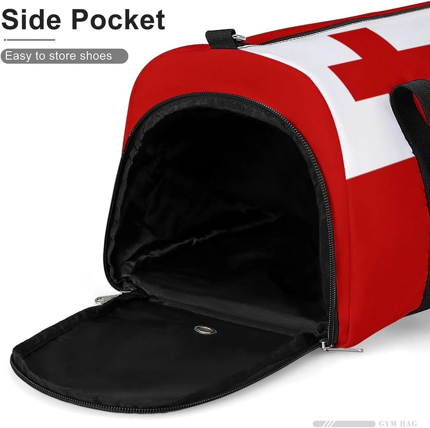 Lightweight Tonga Flag Duffel Bag for Boys Girls with Shoe Compartment