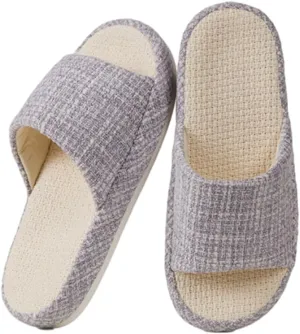 Linen Slippers for Women Men Spring Summer Shoes Indoor Outdoor Soft Slide Sandals Slip-on House Shoes Home Shoes 2025