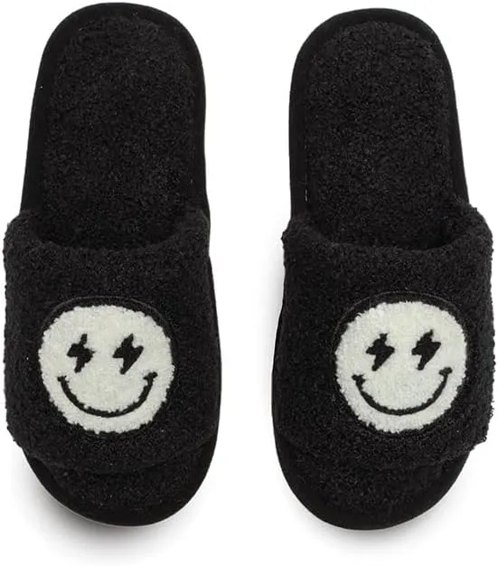 Living Royal Slide Slippers, Novelty Cozy Non-Slip Rubber Sole, Soft 100% Polyester, Funny Fuzzy Design