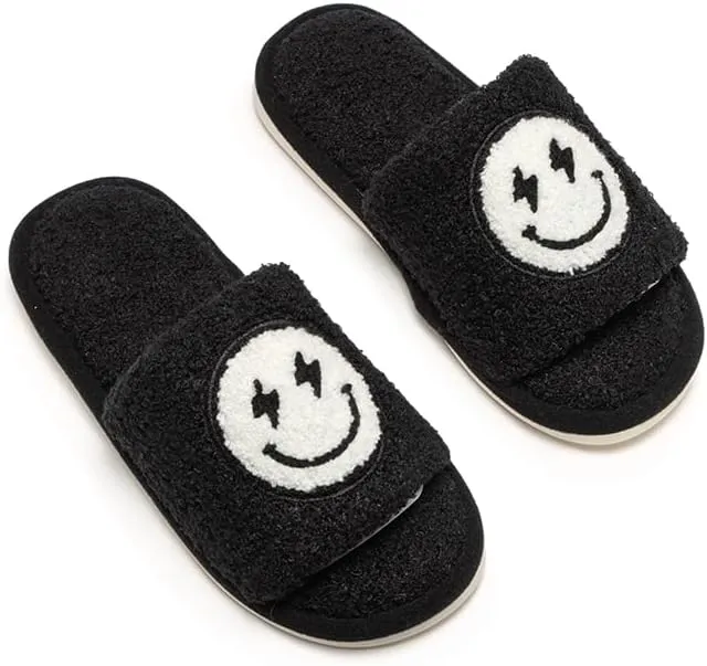 Living Royal Slide Slippers, Novelty Cozy Non-Slip Rubber Sole, Soft 100% Polyester, Funny Fuzzy Design