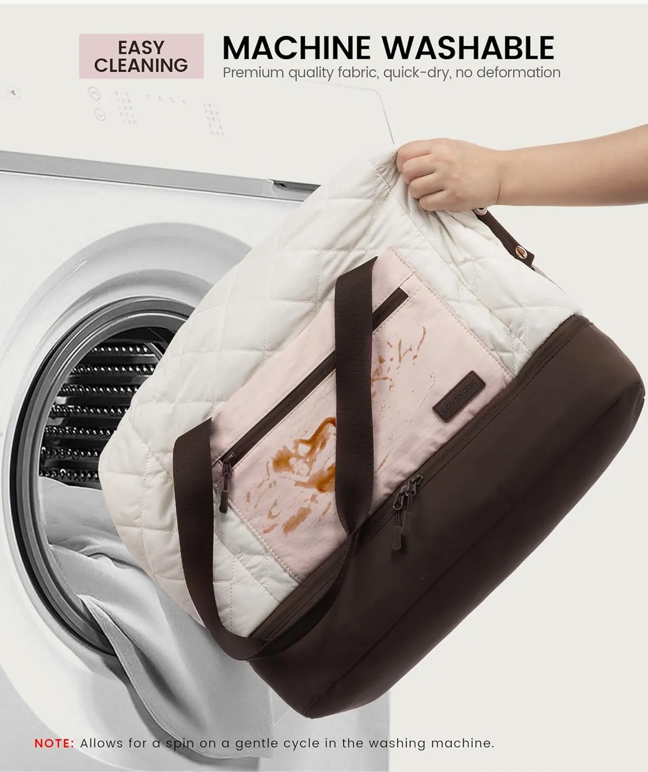 LOVEVOOK Weekender Bags for Women, Puffer Travel Duffel Bags for Woman, Large Hospital Bag for Women Labor Delivery with Shoe Compartment, Carry On Overnight Bag, Personal Item Travel Bag for Airplane