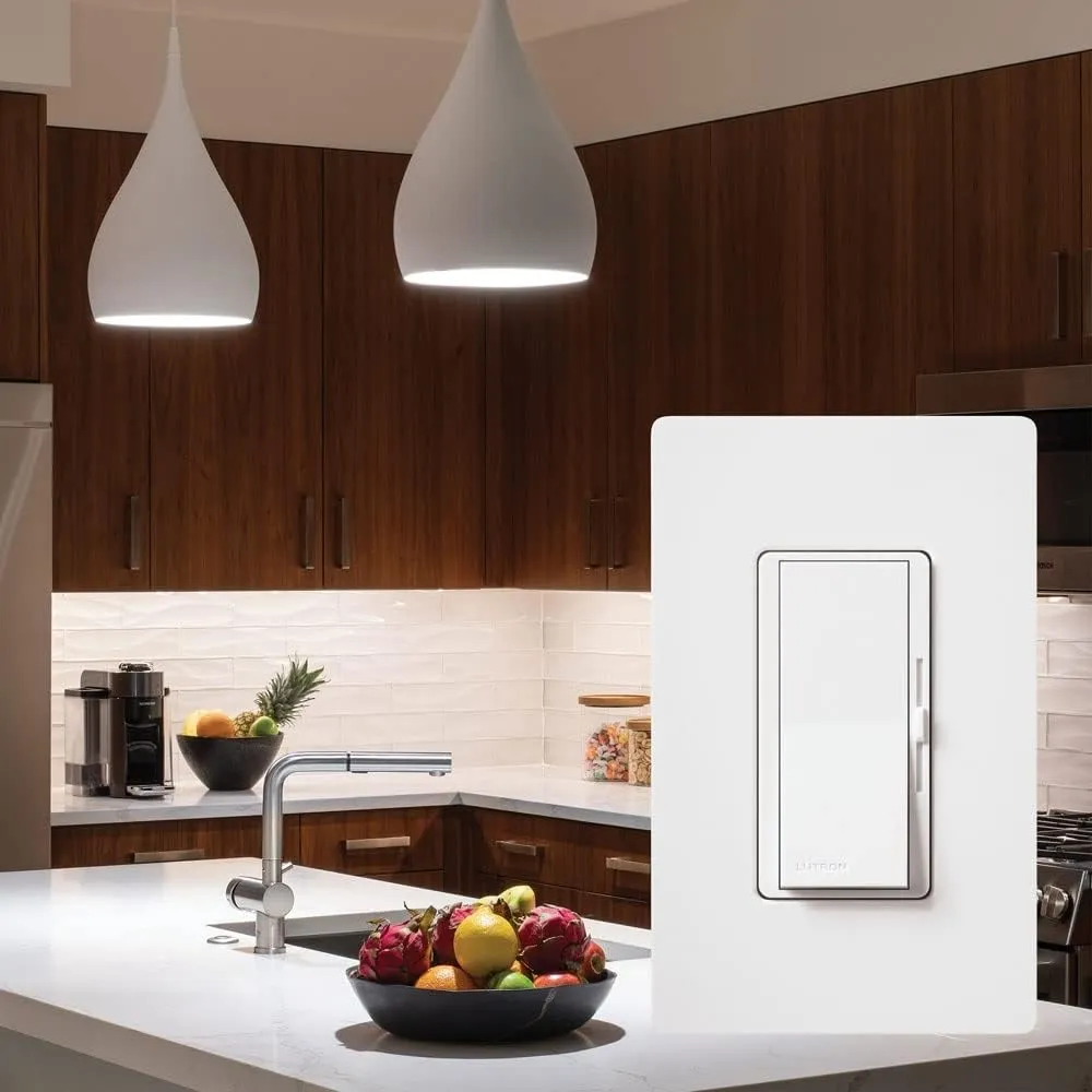 Lutron Diva Electronic Low Voltage Dimmer | 300-Watt, Single-Pole or 3-Way | DVSCELV-303P-BI, Biscuit