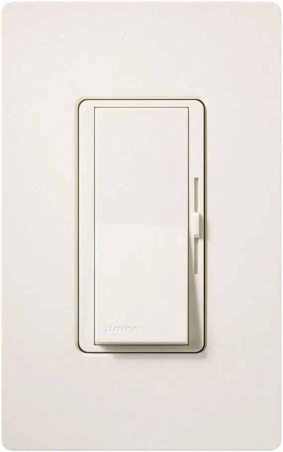Lutron Diva Electronic Low Voltage Dimmer | 300-Watt, Single-Pole or 3-Way | DVSCELV-303P-BI, Biscuit