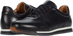 Magnanni Lizandro - Sneakers for Men - Breathable Leather Lining - Rubber Outsole - Leather-Covered Footbed Black 7.5 M