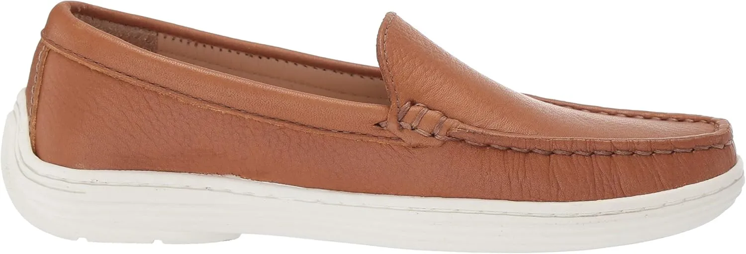 MARC JOSEPH NEW YORK Kids' Leather Boys/Girls Casual Comfort Slip on Moccasin Venetian Loafer Driving Style