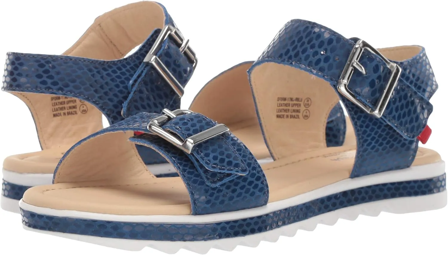 Marc Joseph New York Unisex-Child Kids Boys/Girls Leather Made in Brazil Buckle Sandal Loafer