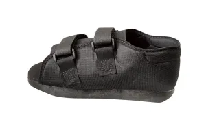 Medline Semi-Rigid Post-Op Shoes, Nylon Upper, Cushioned Rocker Sole, Women's Size M (8-9), Black, 1 Each