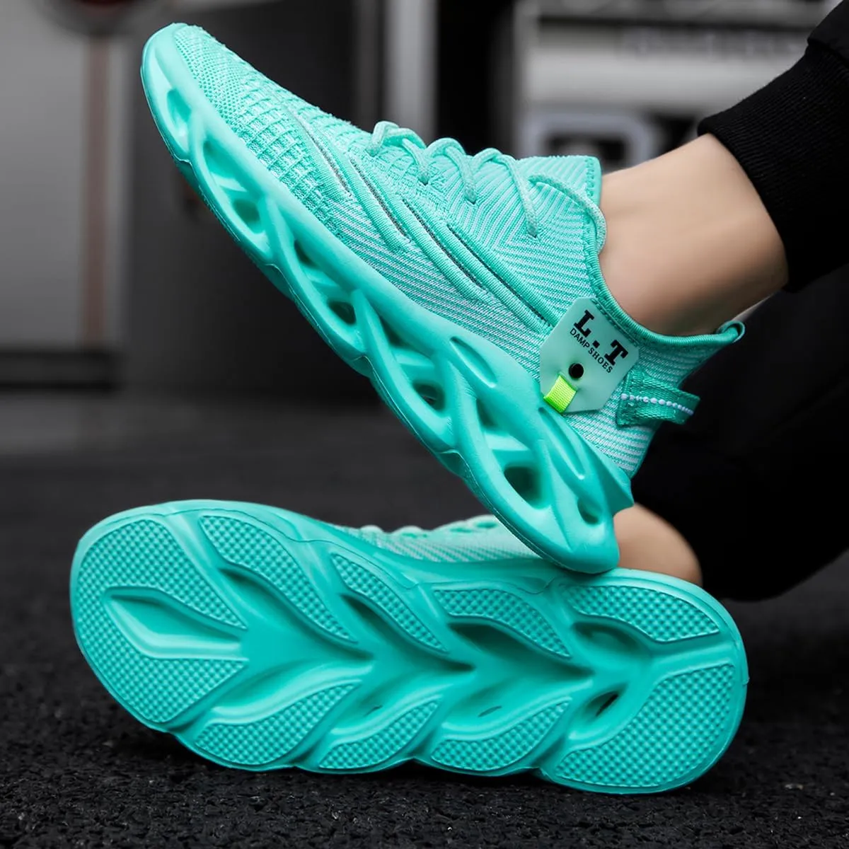 Men Running Shoes Men's Tennis Shoes Lightweight Breathable Fashion Sneakers Non Slip Workout Gym Shoes for Running Black