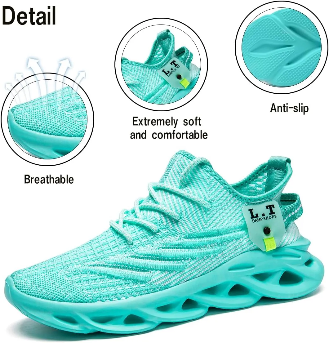 Men Running Shoes Men's Tennis Shoes Lightweight Breathable Fashion Sneakers Non Slip Workout Gym Shoes for Running Black