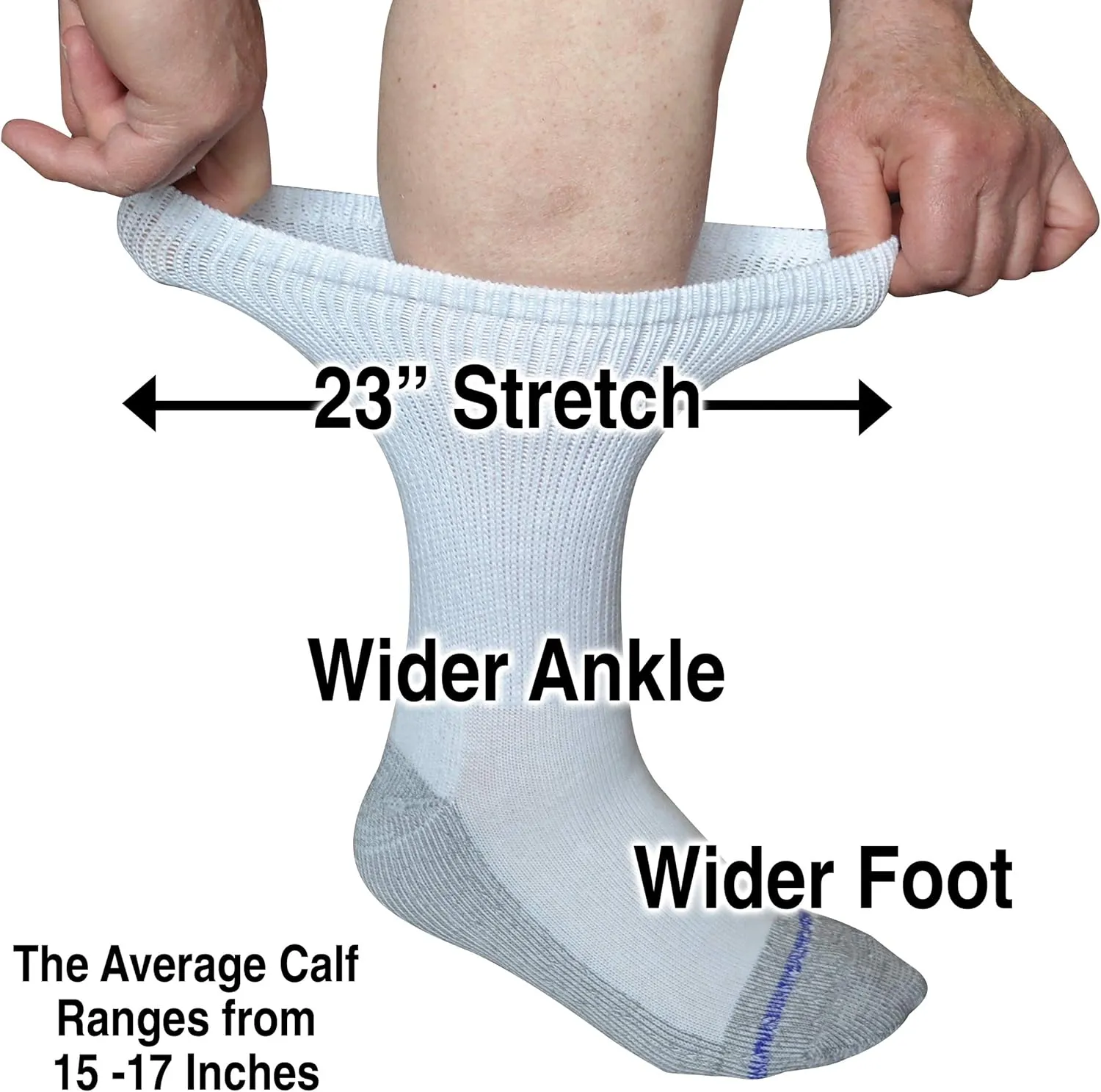 Men's and Women's Medical Socks (Pack of 3) Made in USA. Cushioned Sole