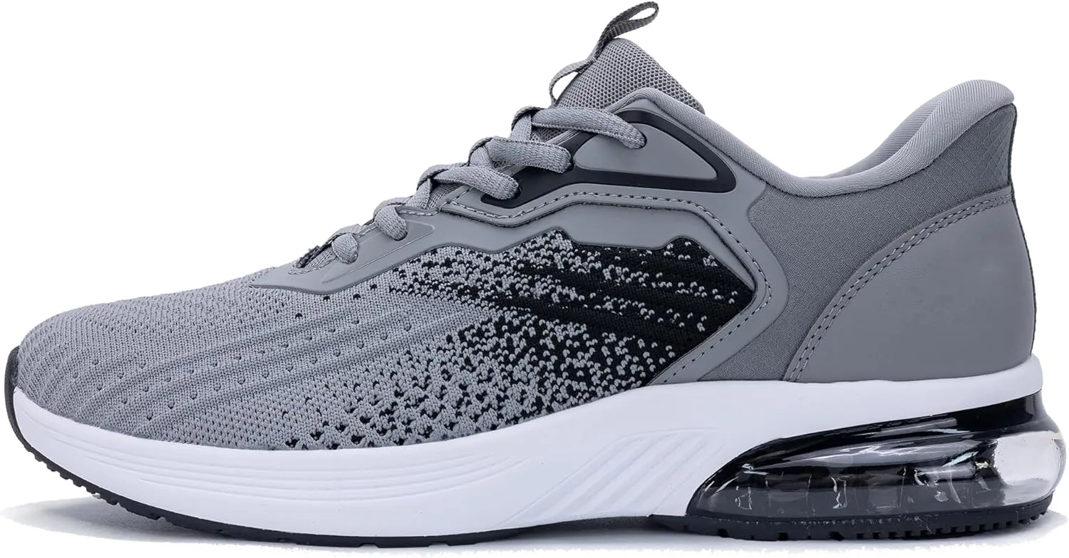 Mens Athletic Running Shoes Easy Slip On Tennis Sneakers Lightweight Comfortable Gym Walking Shoes for Men