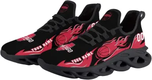 Men's Custom Basketball Flex Control Sneakers Personalized Breathable Fan Gift Name Number Workout Athletic Gym Slip-on Shoes