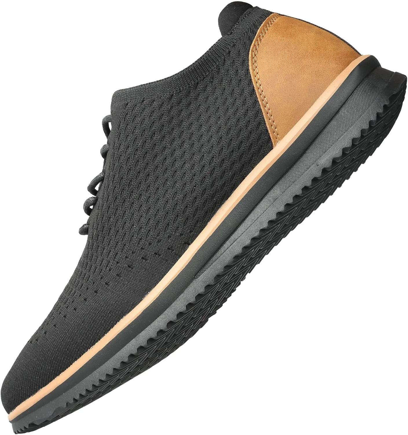 Men's Fashion Dress Sneakers Casual Walking Shoes Business Oxfords Mesh Comfortable Lightweight Breathable Tennis Lace-Up
