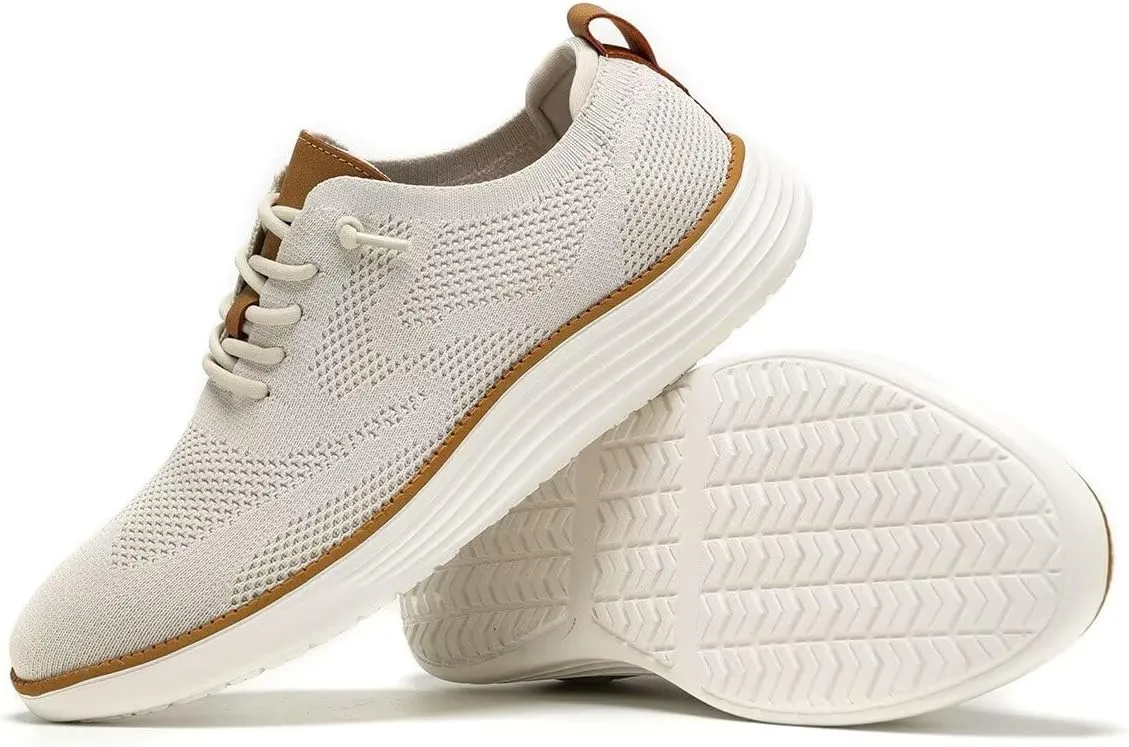 Mens Mesh Casual Sneakers Lightweight Breathable Dress Shoes Comfortable Walking Oxford Shoes Trainers for Men