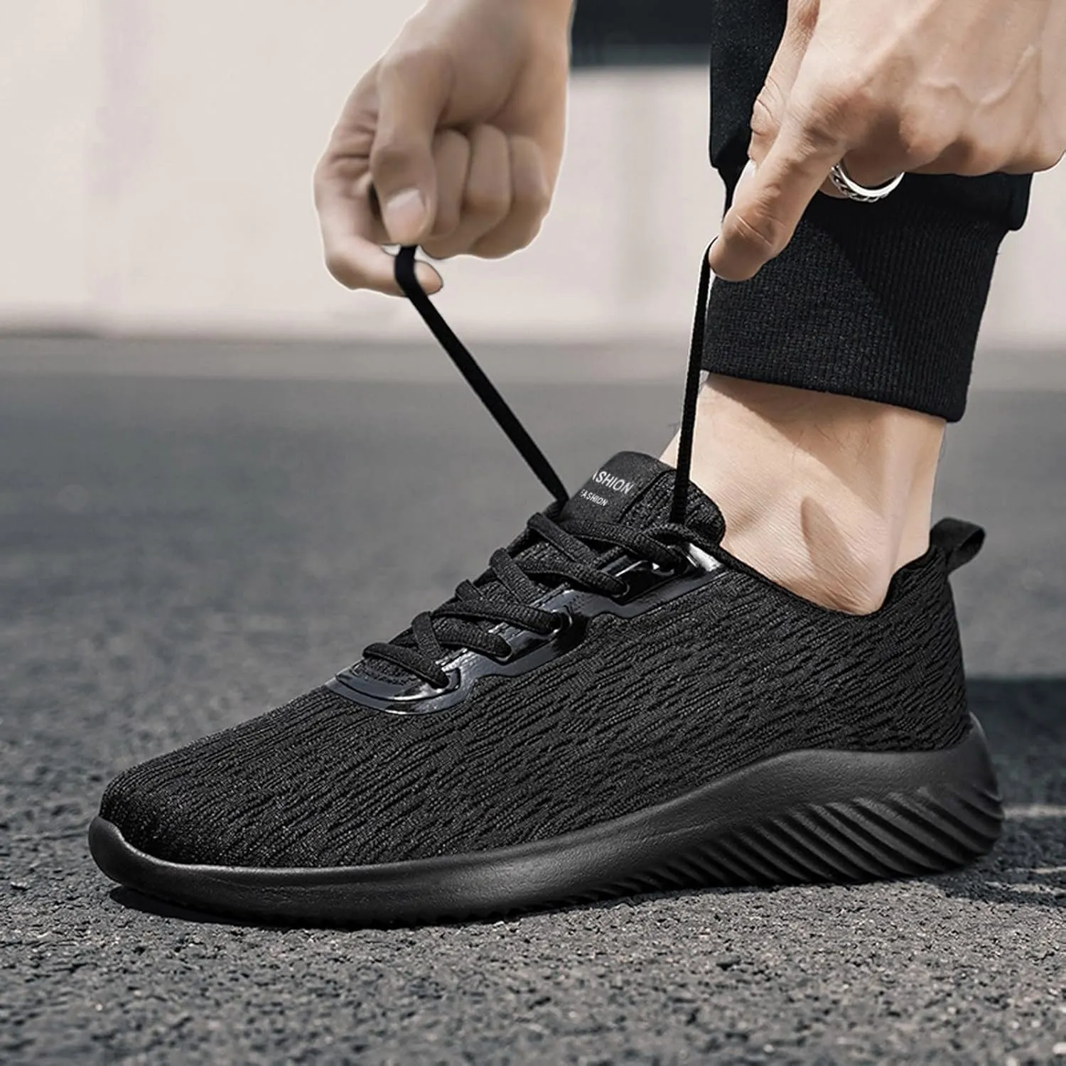 Men's Reathable Stretch Canvas Shoes Non Slip Lightweight Workout Shoe Comfortable & Light-Weight Stretch Shoes