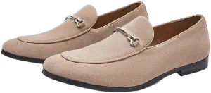 Mens Suede Leather Classic Slip On Oxford Shoes Lightweight Retro Casual Flats Loafers for Daily Walking Business Shoes