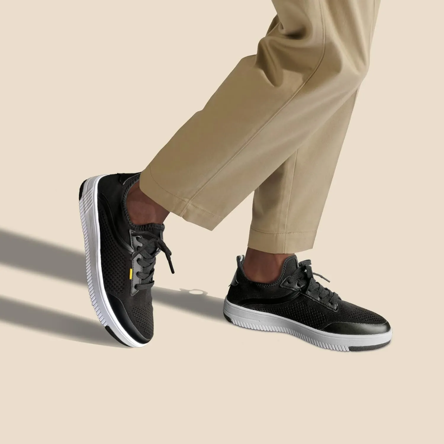 Men's Waterproof Casual Shoes Fashion Sneakers Mesh Knit Upper Breathable Comfort Athleisure Business Shoes for Male