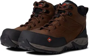 Merrell Women's Siren Mid Waterproof Alloy Toe Work Boots Wp at-Brindle/Boulder