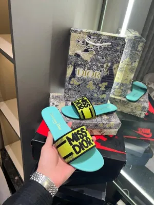 Miss Dior Top End Dway Slide With OG Box & Carry Bag
