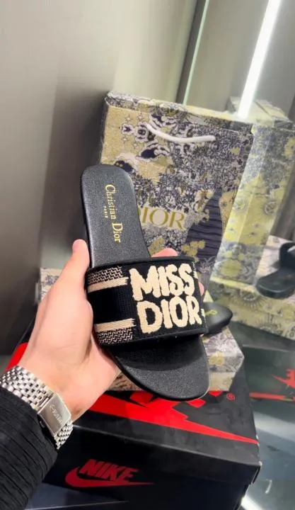 Miss Dior Top End Dway Slide With OG Box & Carry Bag