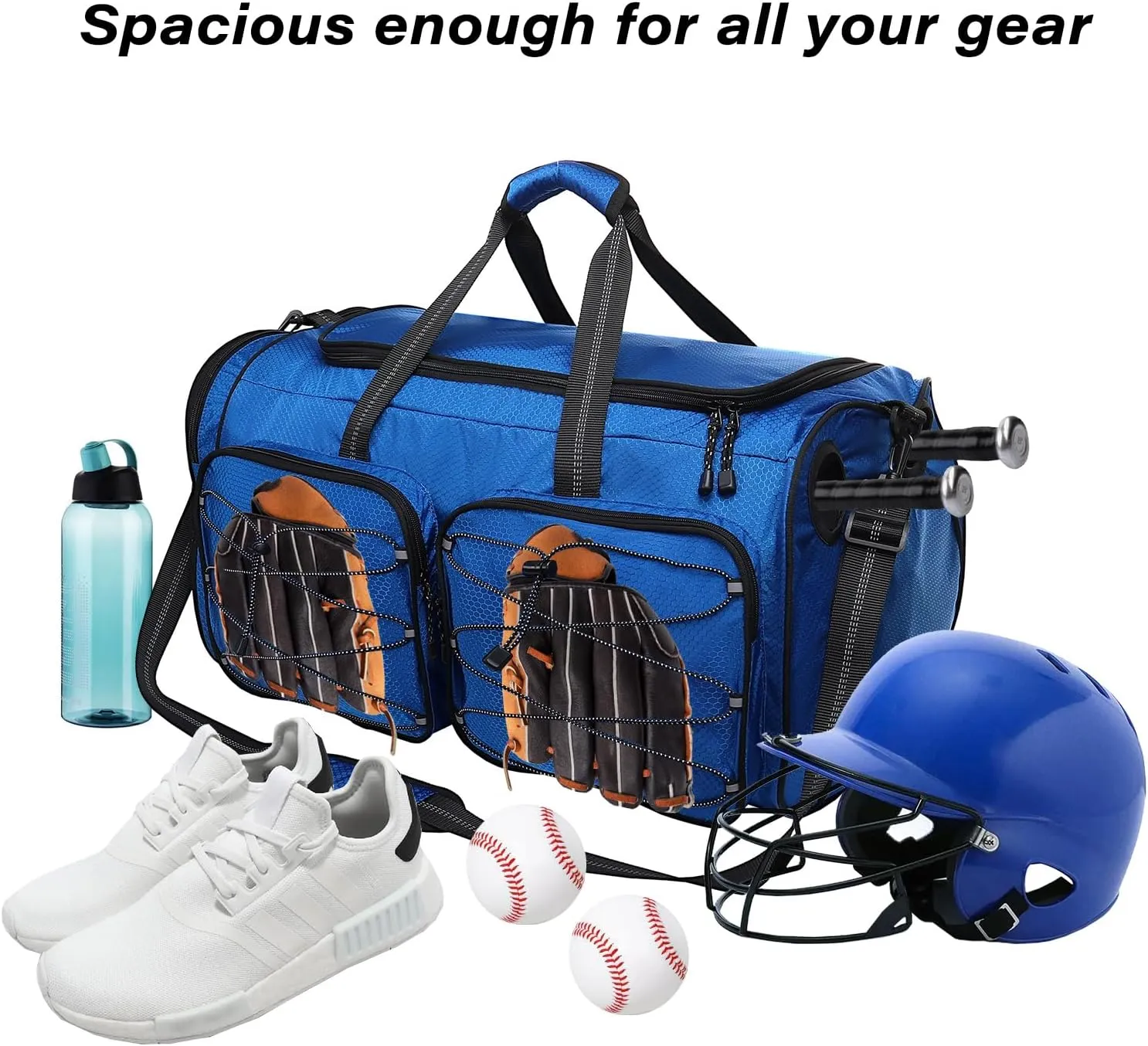 MOSISO Baseball Bat Bag, Large Capacity Catchers Gear Duffle Bag with Shoe Compartment&Adjustable Shoulder Strap&Handle for Training Gear Sports Gym Equipment